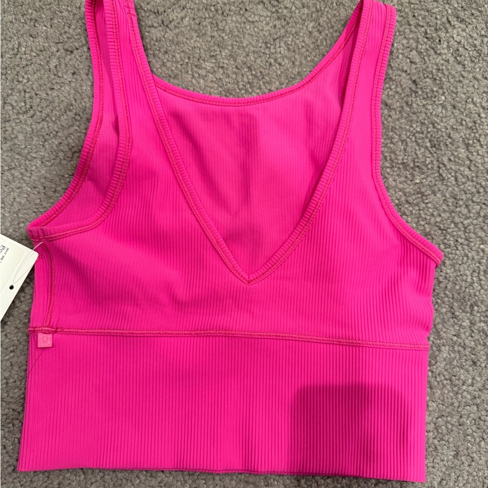 Lululemon Pink Sports Bra Seamless V-Neck